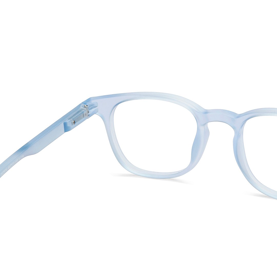 Lenskart Hustlr Screen Glasses Blue Block Zero Power Screen Glasses : Blue Sky Full Rim Square Lenskart HUSTLR LB E14058-N C1 right side