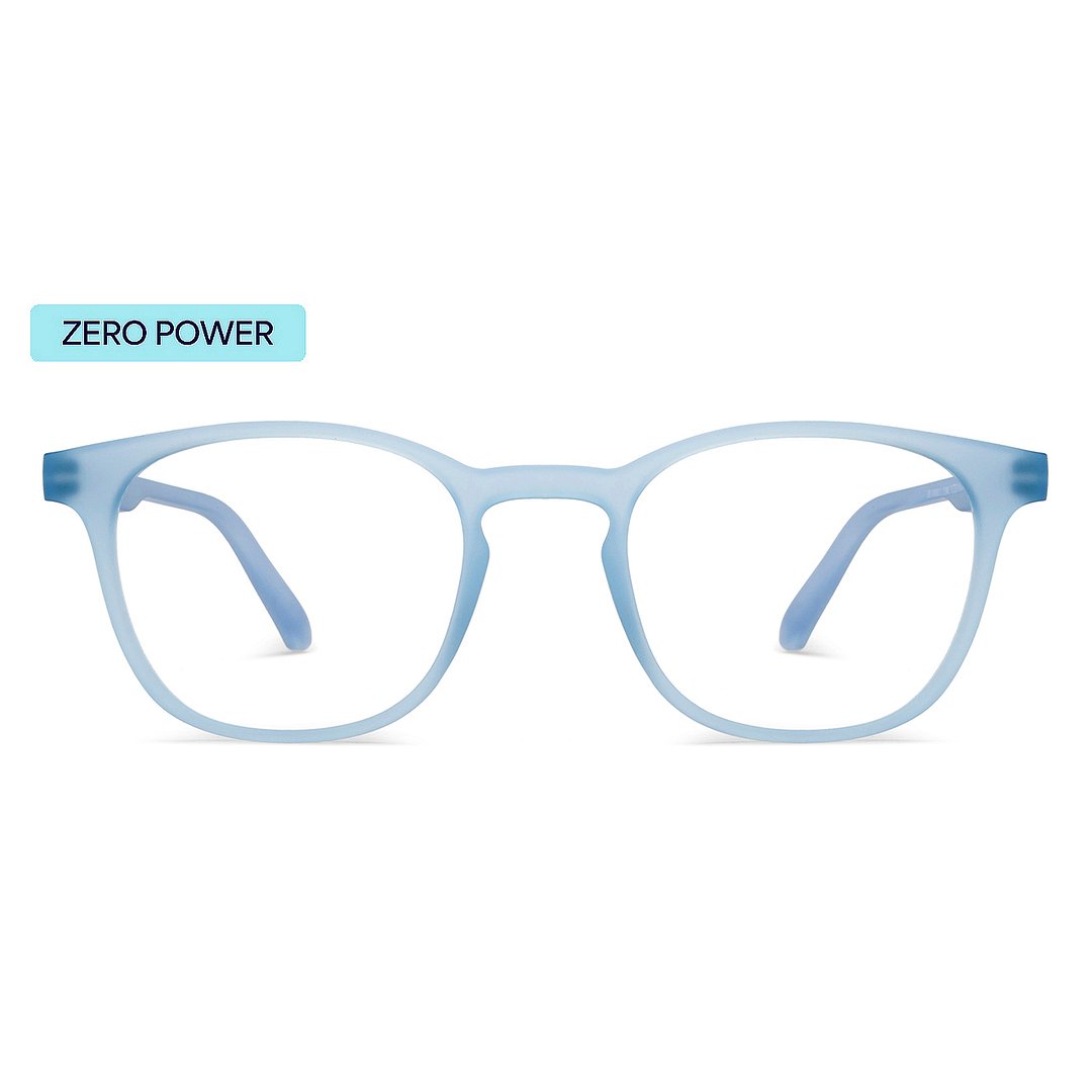 Lenskart Hustlr Screen Glasses Blue Block Zero Power Screen Glasses : Blue Sky Full Rim Square Lenskart HUSTLR LB E14058-XW C1 right side