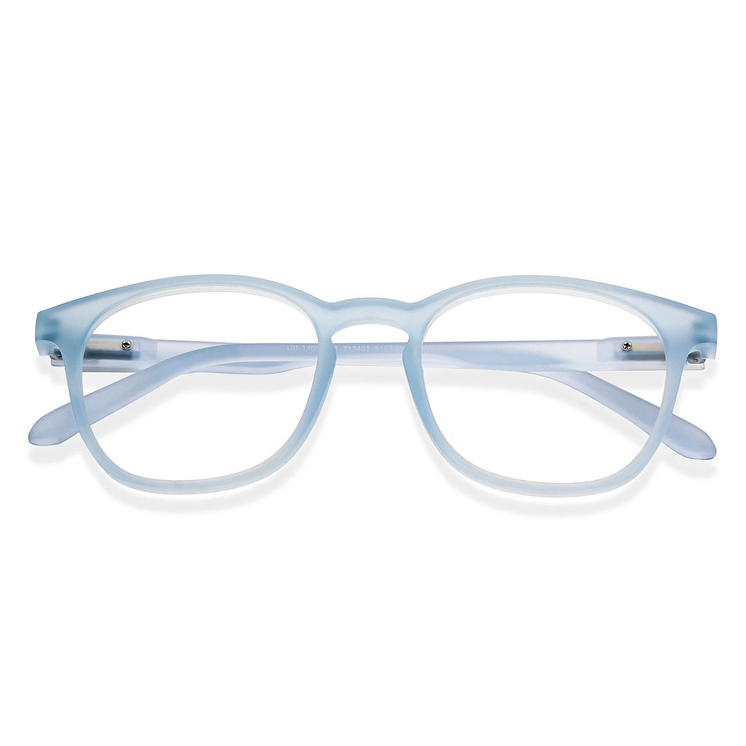 Lenskart Hustlr Screen Glasses Blue Block Zero Power Screen Glasses : Blue Sky Full Rim Square Lenskart HUSTLR LB E14058-XW C1 left side
