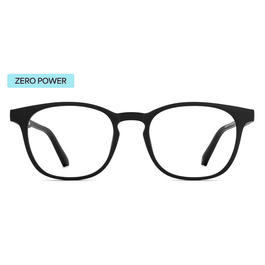 Lenskart Hustlr Screen Glasses Blue Block Zero Power Screen Glasses : Dark Night Full Rim Square Lenskart HUSTLR LB E14058-XW C40 right side