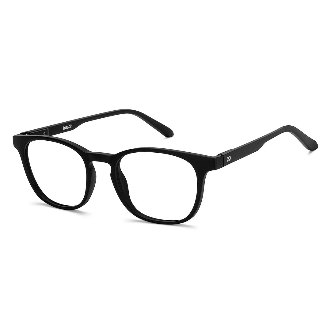 Lenskart Hustlr Screen Glasses Blue Block Zero Power Screen Glasses : Dark Night Full Rim Square Lenskart HUSTLR LB E14058-XW C40 right side