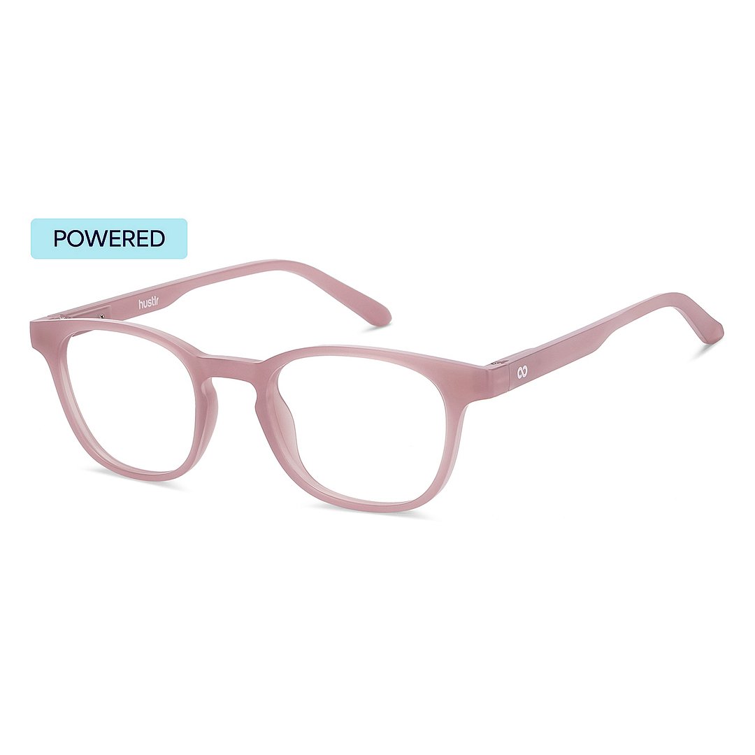 Lenskart Hustlr Online Dusty Rose Full Rim Square left side