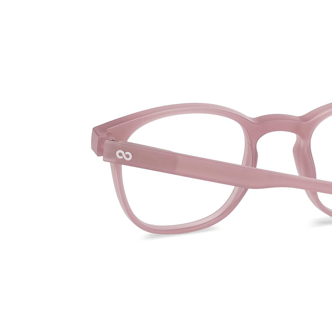 Lenskart Hustlr Online Dusty Rose Full Rim Square left side