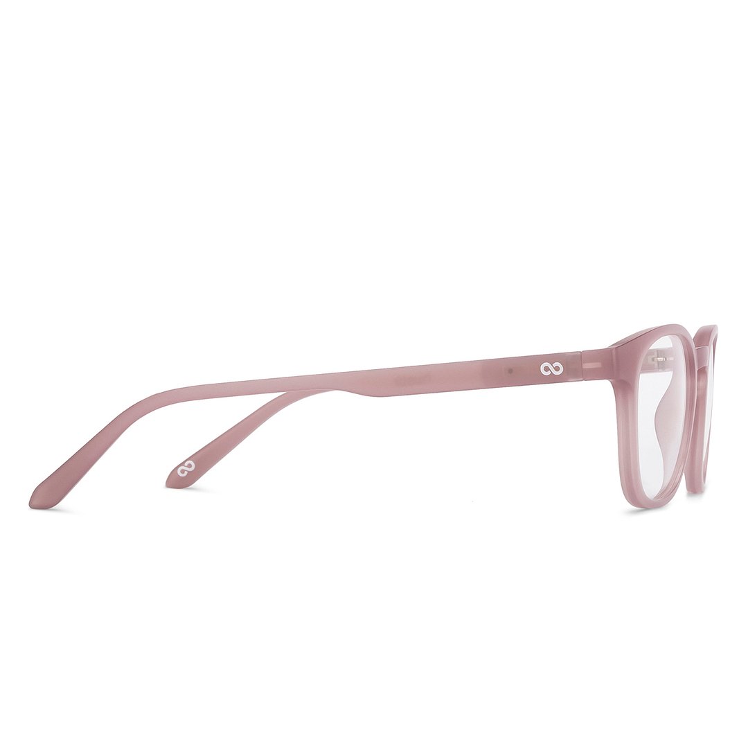 Lenskart Hustlr Online Dusty Rose Full Rim Square left side