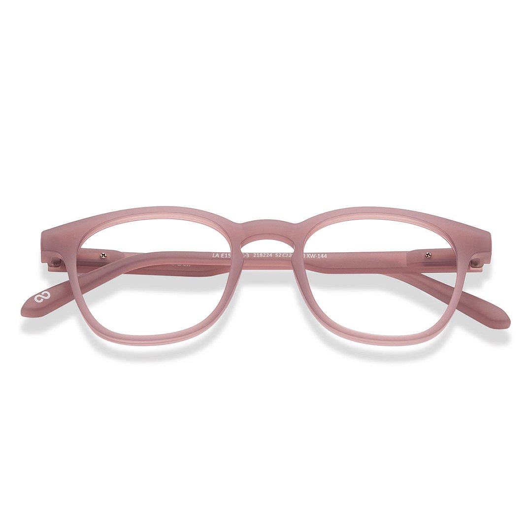 Lenskart Hustlr Online Dusty Rose Full Rim Square left side