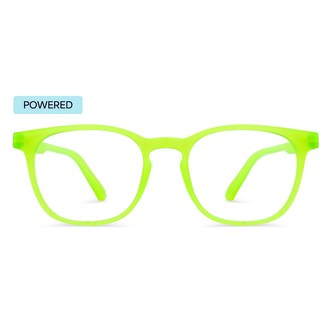 Lenskart Hustlr Online Electric Green Full Rim Square right side