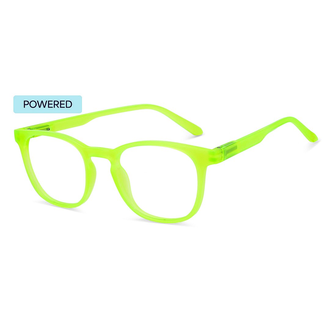 Lenskart Hustlr Online Electric Green Full Rim Square left side
