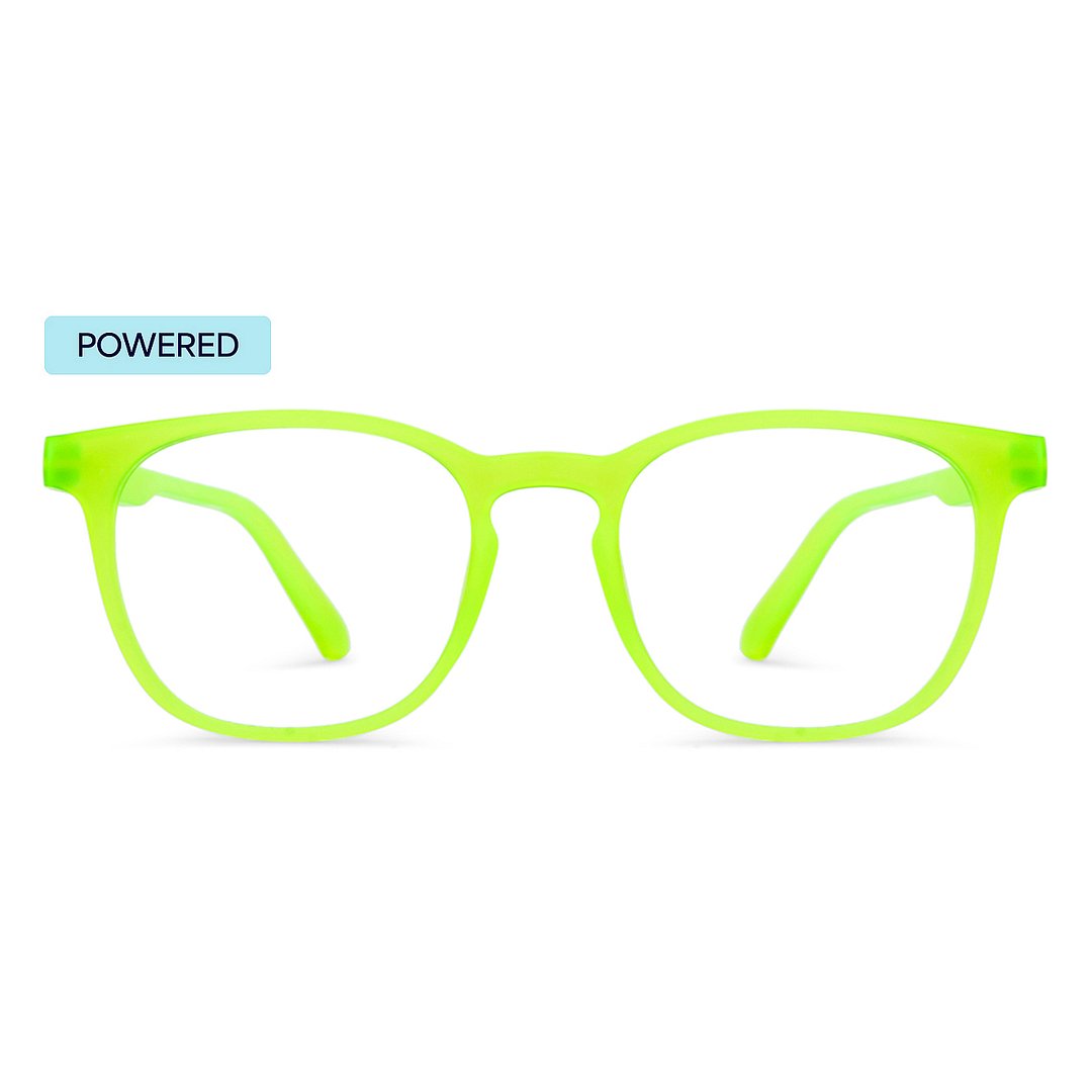Lenskart Hustlr Online Electric Green Full Rim Rectangle right side