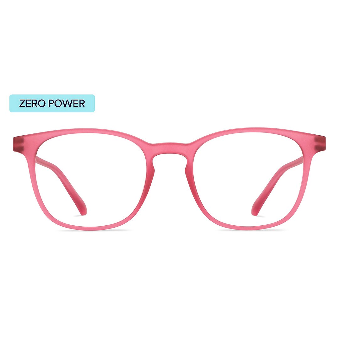 Lenskart Hustlr Screen Glasses Blue Block Zero Power Screen Glasses : Flamingo Full Rim Square Lenskart HUSTLR LB E14058-W C50 right side