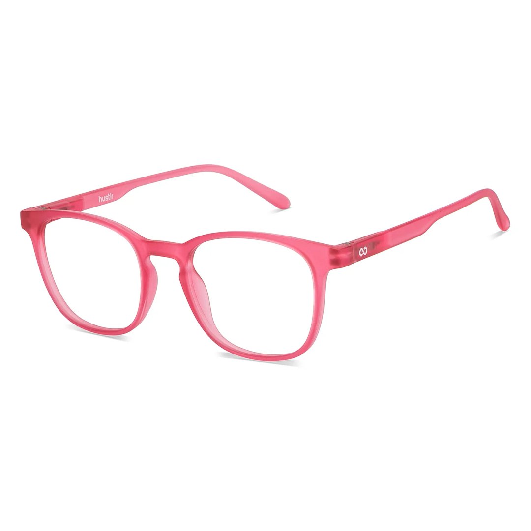 Lenskart Hustlr Screen Glasses Blue Block Zero Power Screen Glasses : Flamingo Full Rim Square Lenskart HUSTLR LB E14058-W C50 right side