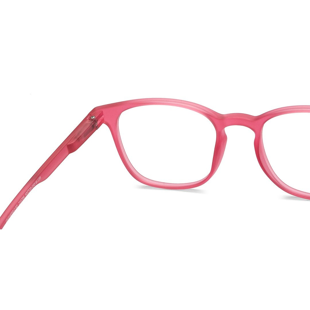 Lenskart Hustlr Screen Glasses Blue Block Zero Power Screen Glasses : Flamingo Full Rim Square Lenskart HUSTLR LB E14058-W C50 right side