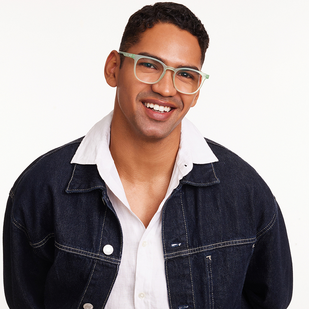 Lenskart Hustlr Online Jade Green Full Rim Square left side