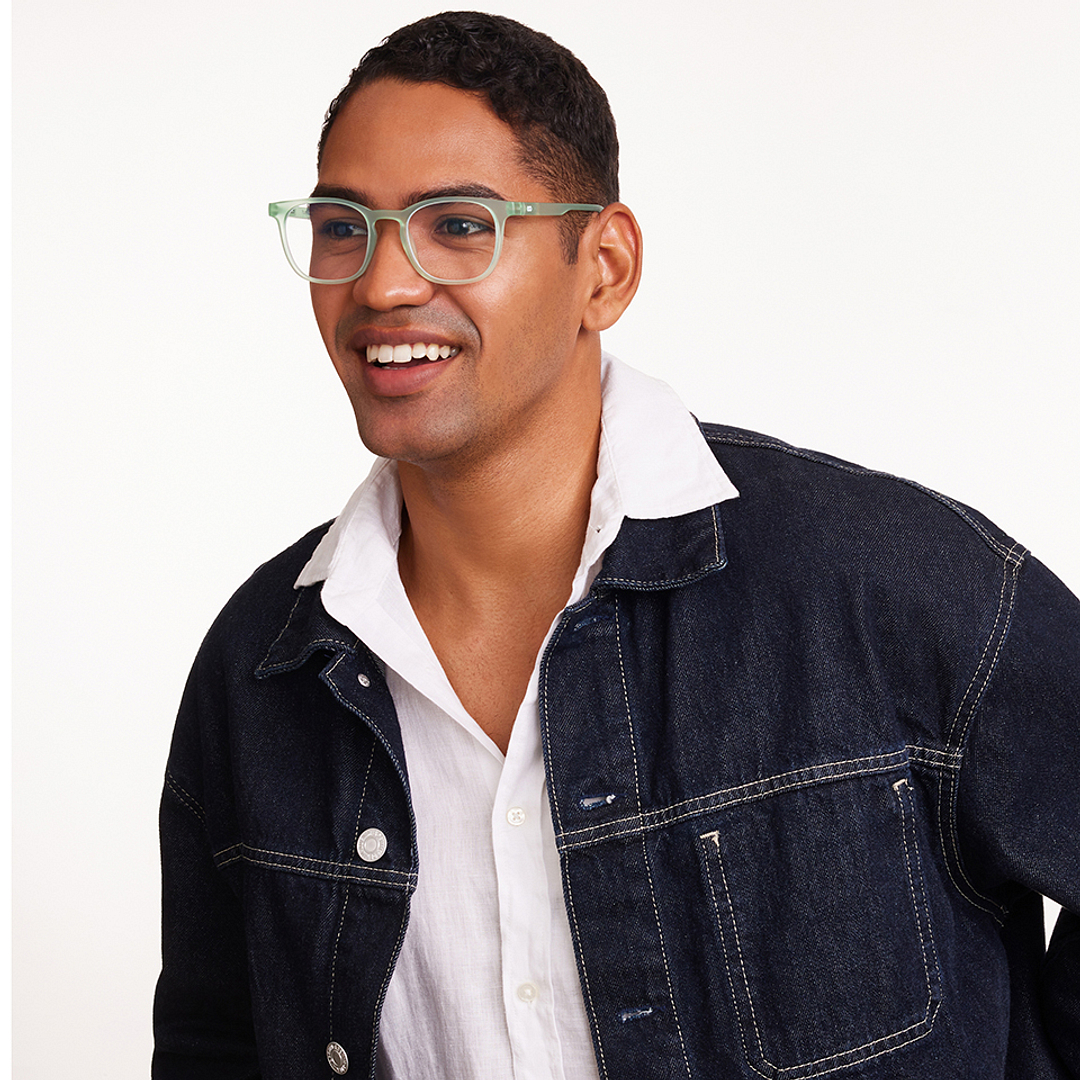 Lenskart Hustlr Online Jade Green Full Rim Square right side