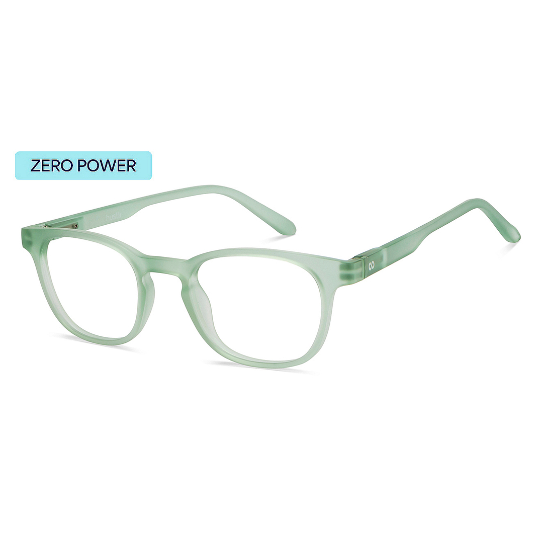Lenskart Hustlr Screen Glasses Blue Block Zero Power Phone Screen Glasses : Jade Green Green Full Rim Square Lenskart HUSTLR LB E14058-N C3 left side