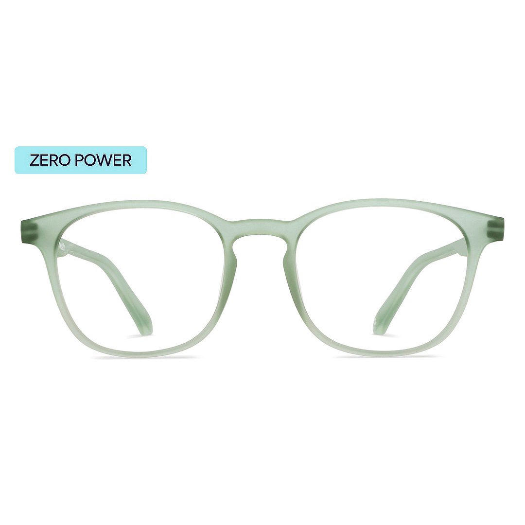 Lenskart Hustlr Screen Glasses Blue Block Zero Power Screen Glasses : Jade Green Full Rim Square Lenskart HUSTLR LB E14058-XW C43 right side