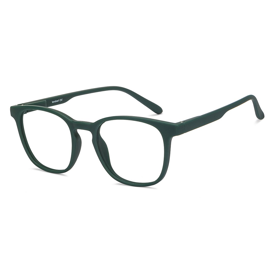 Lenskart Hustlr Military Green Full Rim Square left side