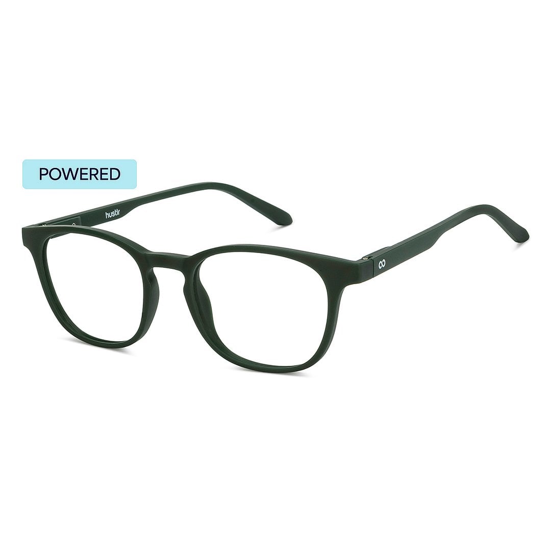 Lenskart Hustlr Online Military Green Full Rim Square left side