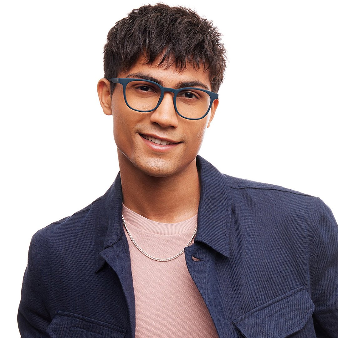 Lenskart Hustlr Navy Full Rim Square left side