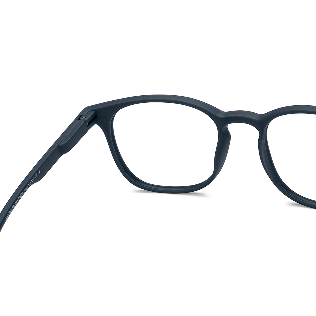 Lenskart Hustlr Screen Glasses Blue Block Zero Power Screen Glasses : Navy Full Rim Square Lenskart HUSTLR LB E14058-XW C45 right side