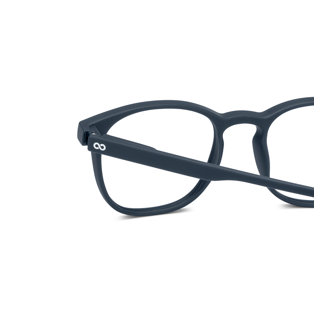 Lenskart Hustlr Screen Glasses Blue Block Zero Power Screen Glasses : Navy Full Rim Square Lenskart HUSTLR LB E14058-XW C45 right side