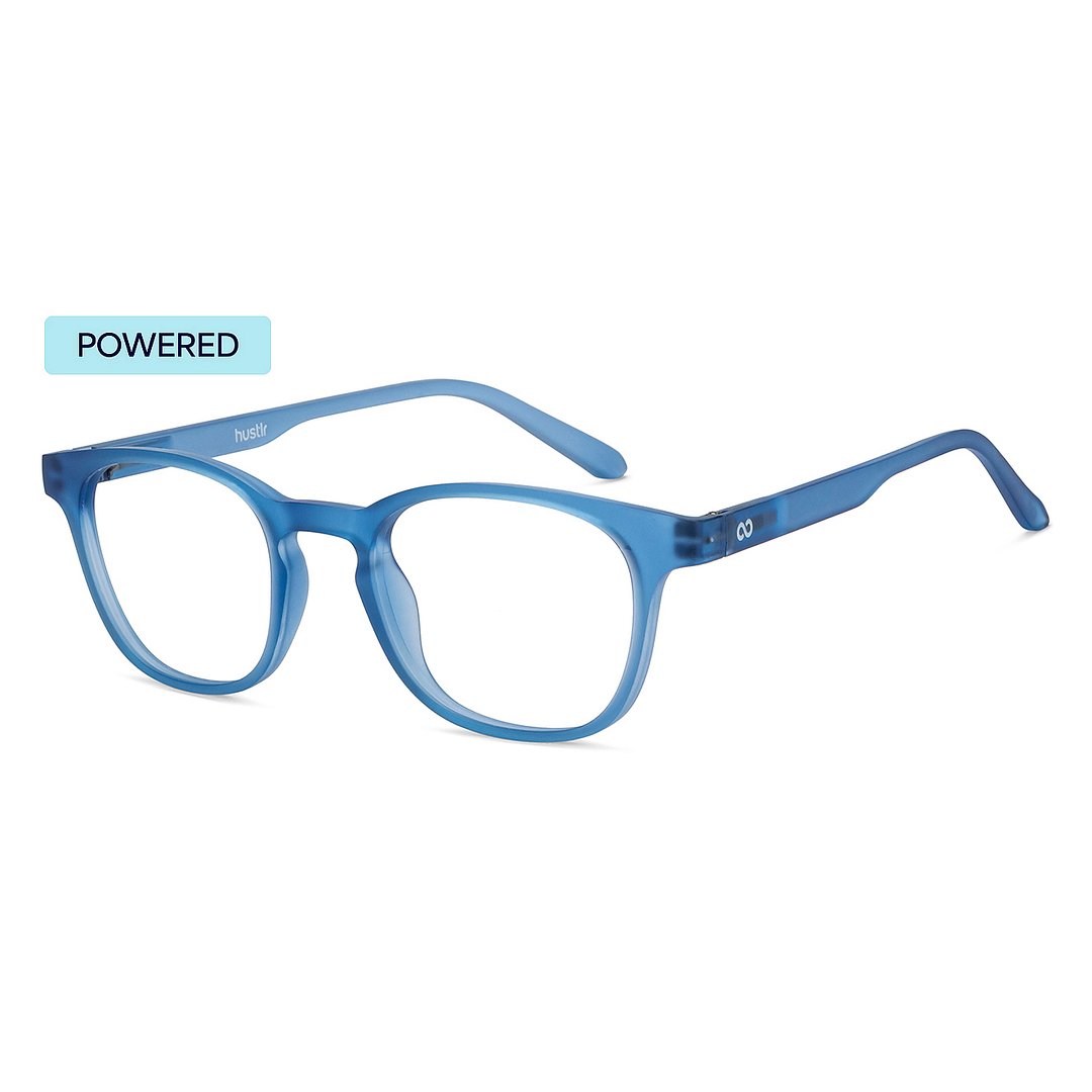 Lenskart Hustlr Online Ocean Blue Full Rim Square left side