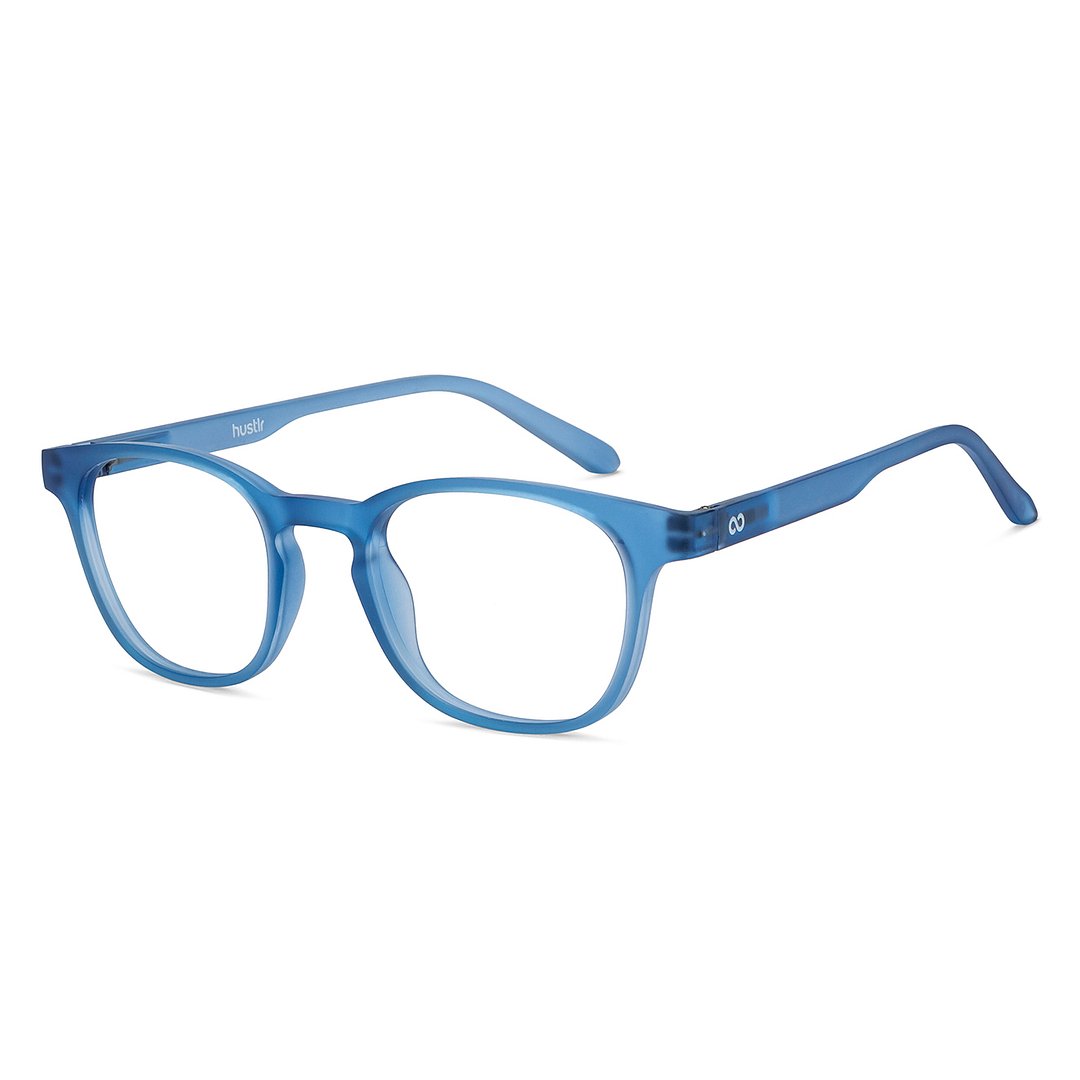 Lenskart Hustlr Online Ocean Blue Full Rim Square right side