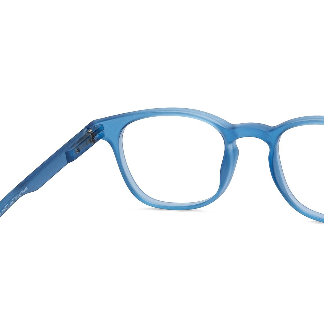 Lenskart Hustlr Online Ocean Blue Full Rim Square left side