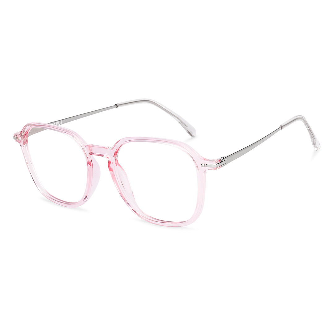Lenskart Blu Pink Crystal Full Rim Square Lenskart Blu LB E14786 Eyeglasses right side