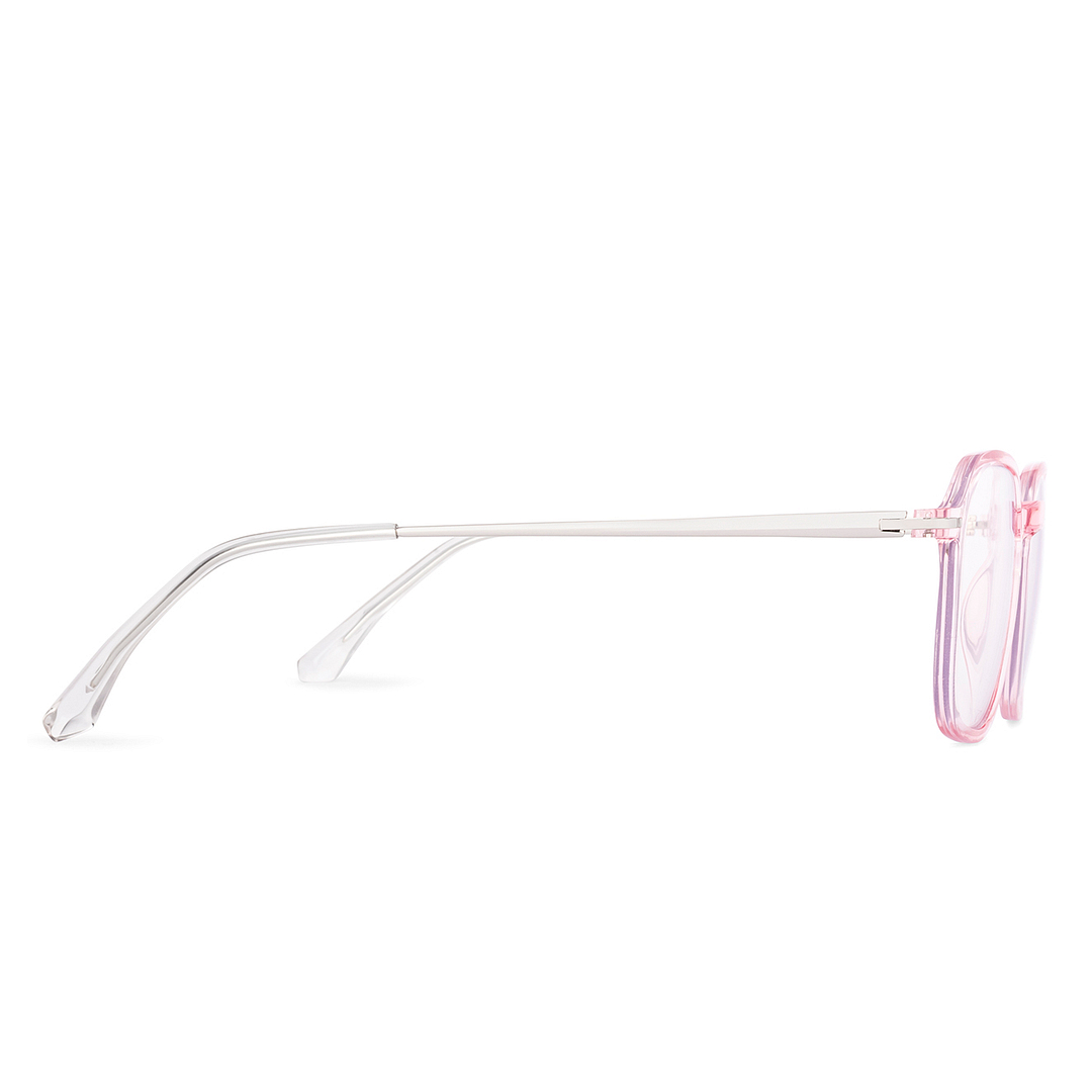 Lenskart Blu Pink Crystal Full Rim Square Lenskart Blu LB E14786 Eyeglasses left side