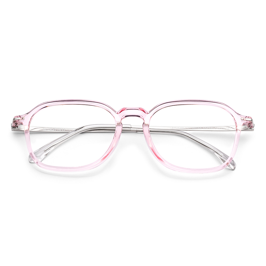 Lenskart Blu Pink Crystal Full Rim Square Lenskart Blu LB E14786 Eyeglasses left side