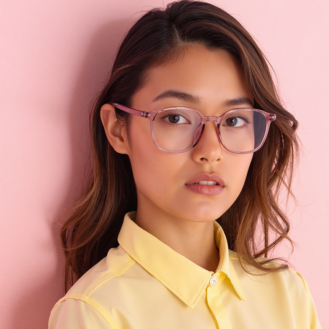 Lenskart Air Pink Full Rim Square right side