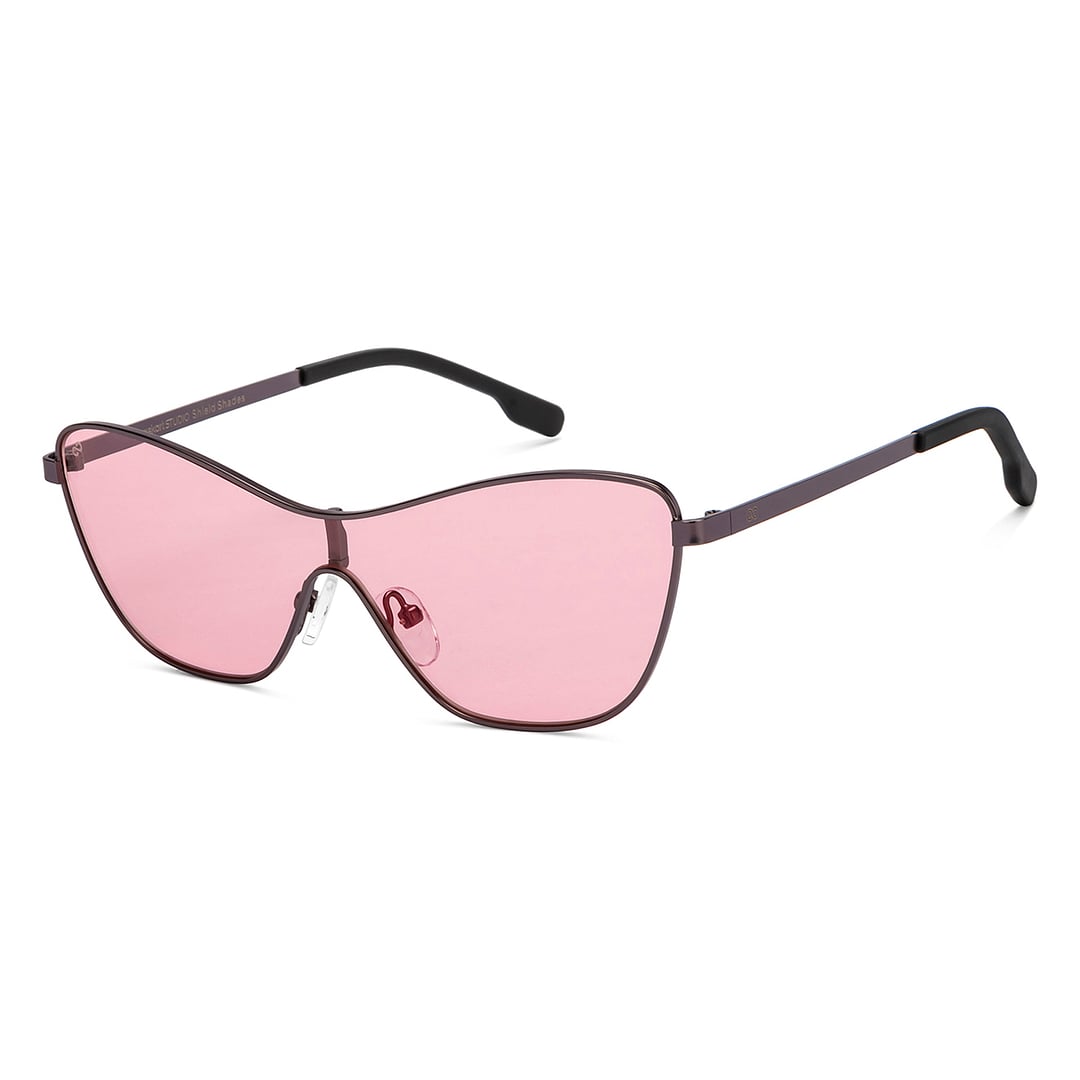 Lenskart Studio Online Gunmetal Full Rim Cat Eye left side