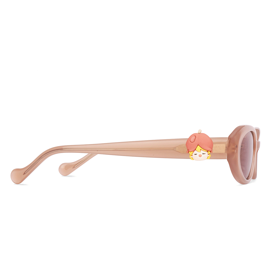 Lenskart Pink Full Rim Oval left side