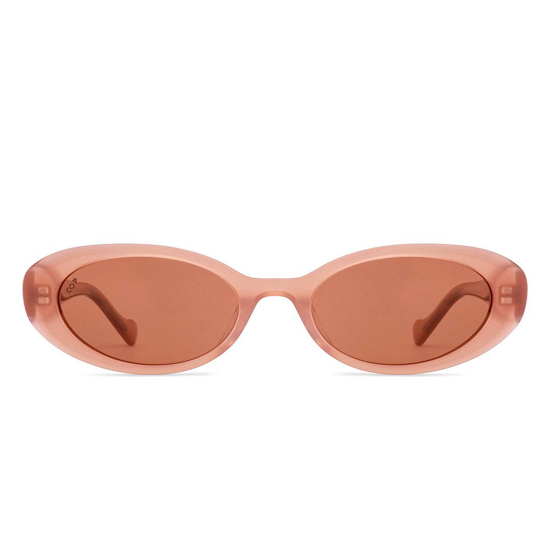 Lenskart Pink Full Rim Oval left side