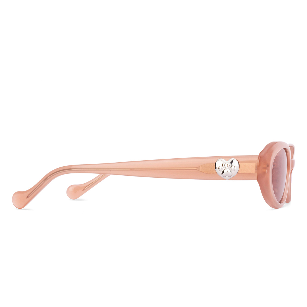 Lenskart Pink Full Rim Oval left side