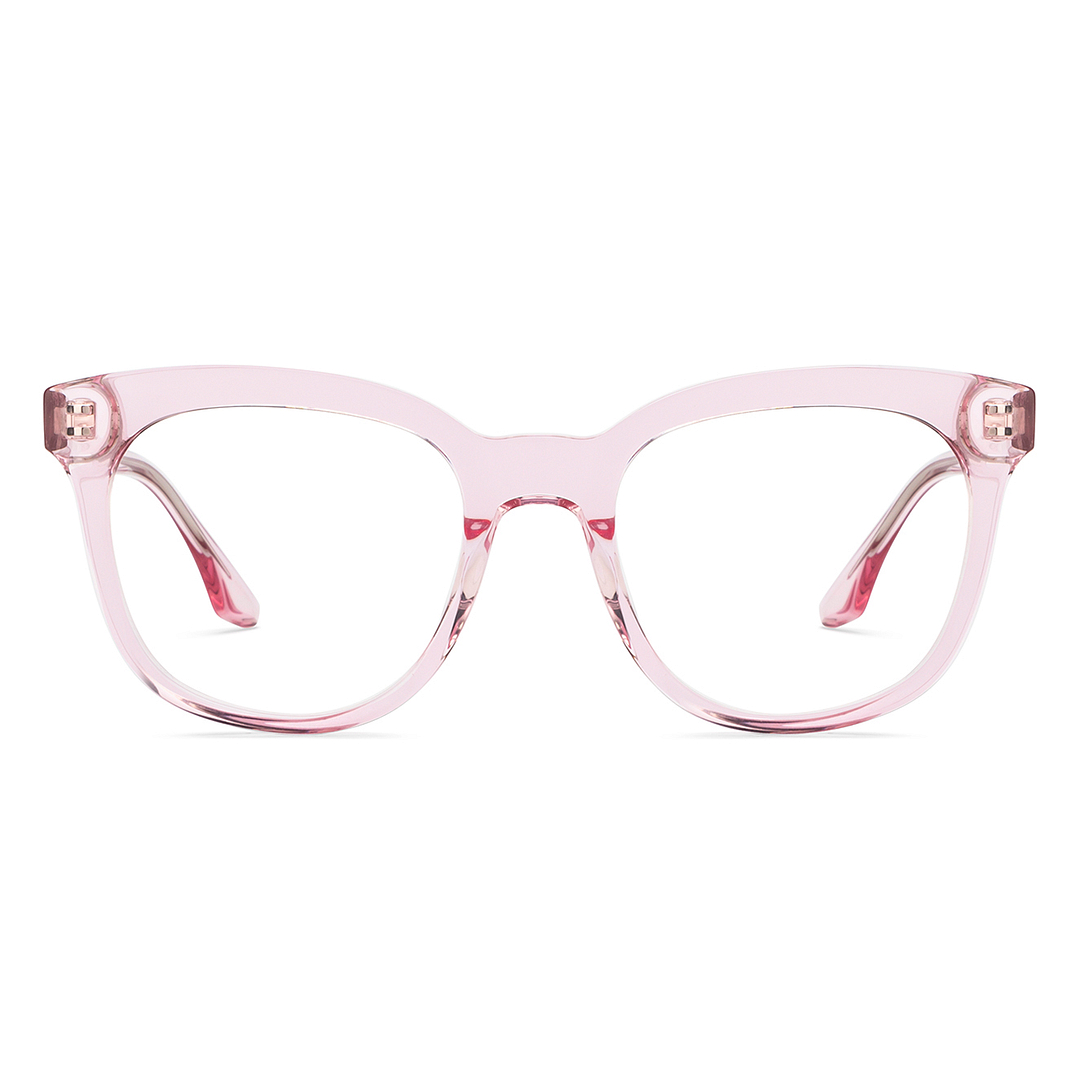 Lenskart Pink Transparent Full Rim Cat Eye right side