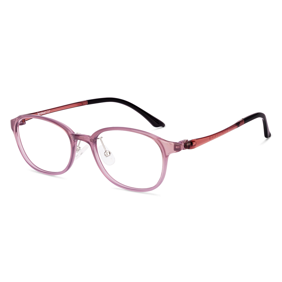 Lenskart Air Pink Transparent Full Rim Oval right side