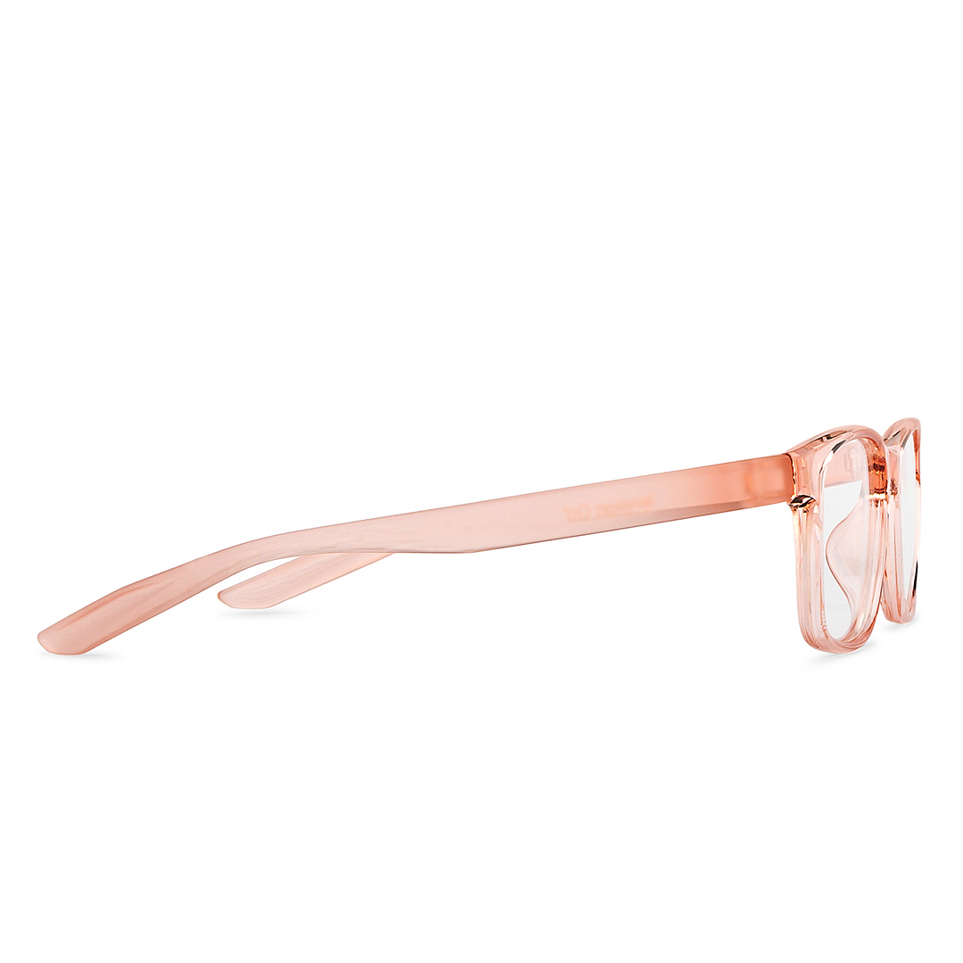 Lenskart Air Online Pink Transparent Full Rim Rectangle left side