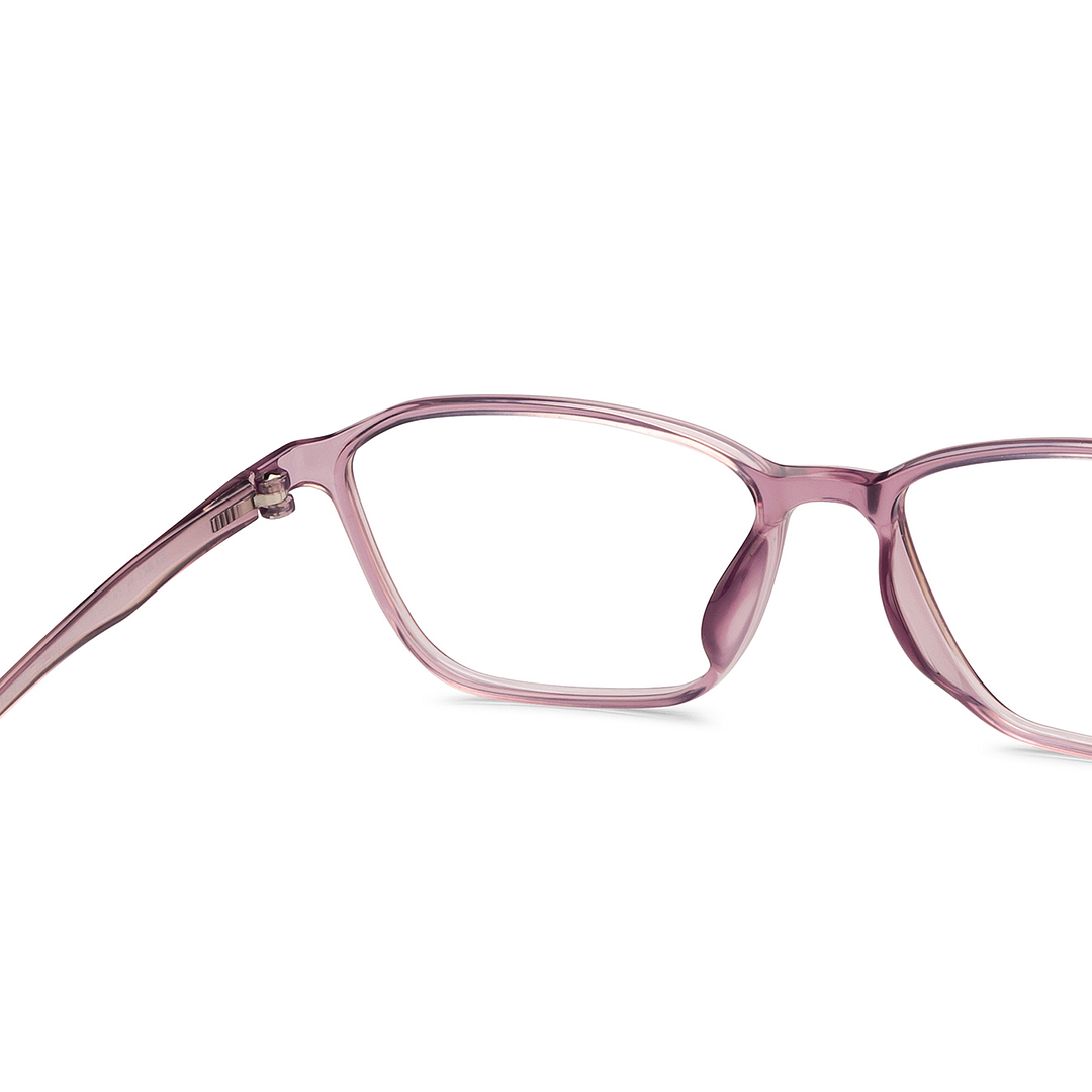 Lenskart Air Online Pink Transparent Full Rim Rectangle right side