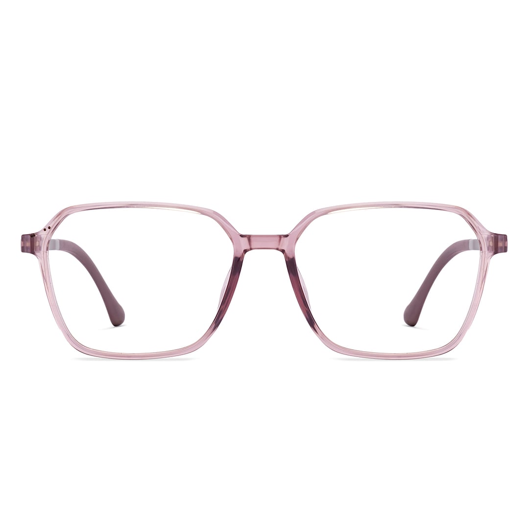 Lenskart Air Pink Transparent Full Rim Square right side