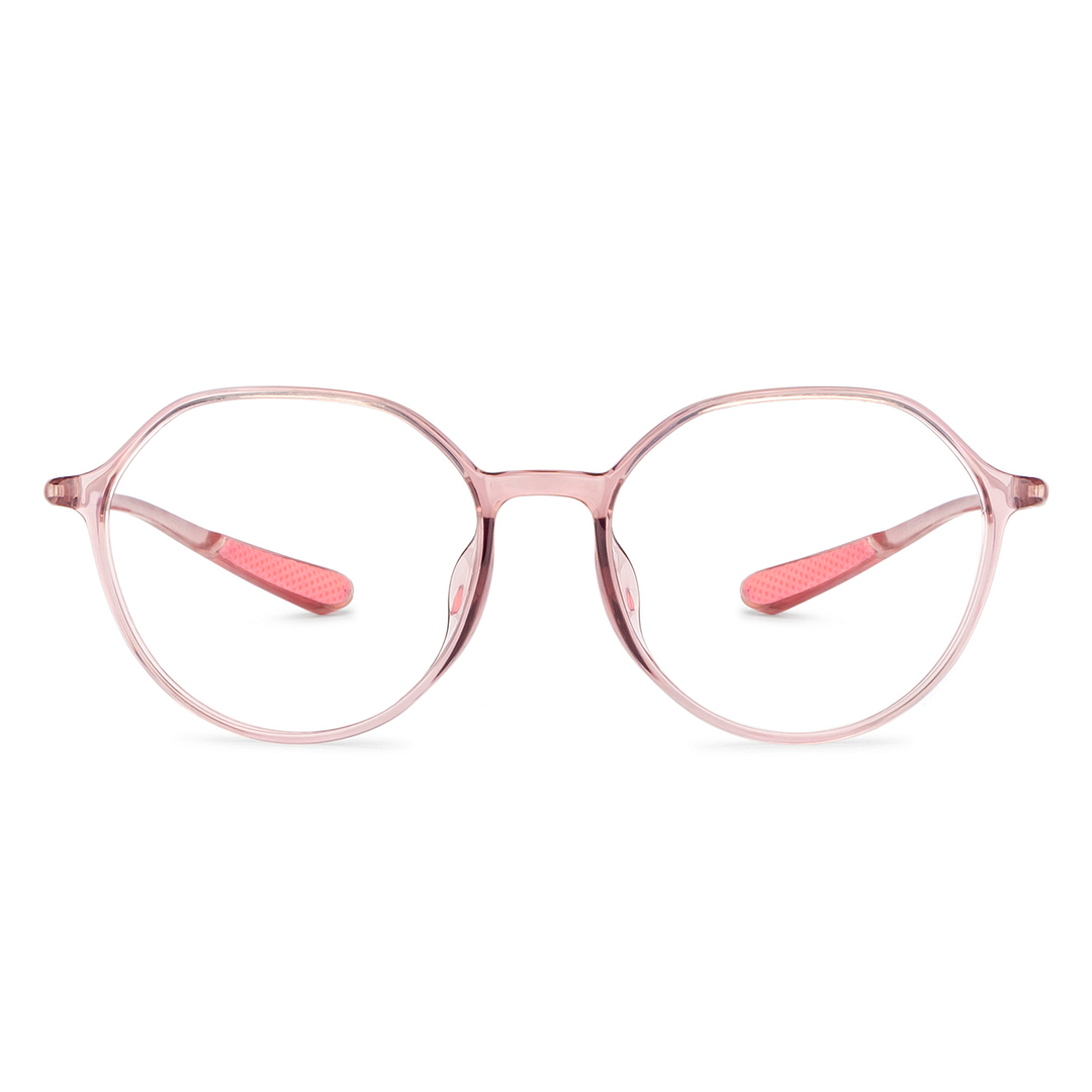 Lenskart Air Online Pink Transparent Full Rim Round right side