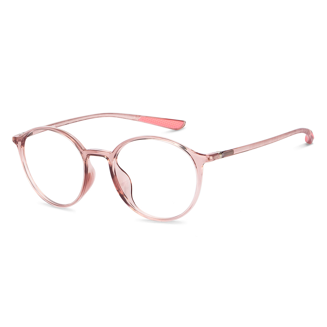 Lenskart Air Online Pink Transparent Full Rim Round right side