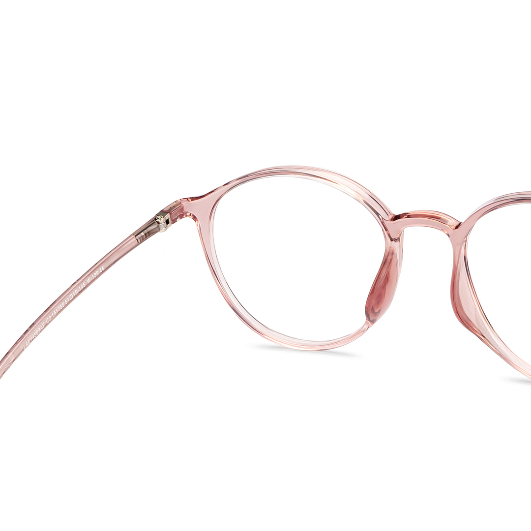 Lenskart Air Online Pink Transparent Full Rim Round right side