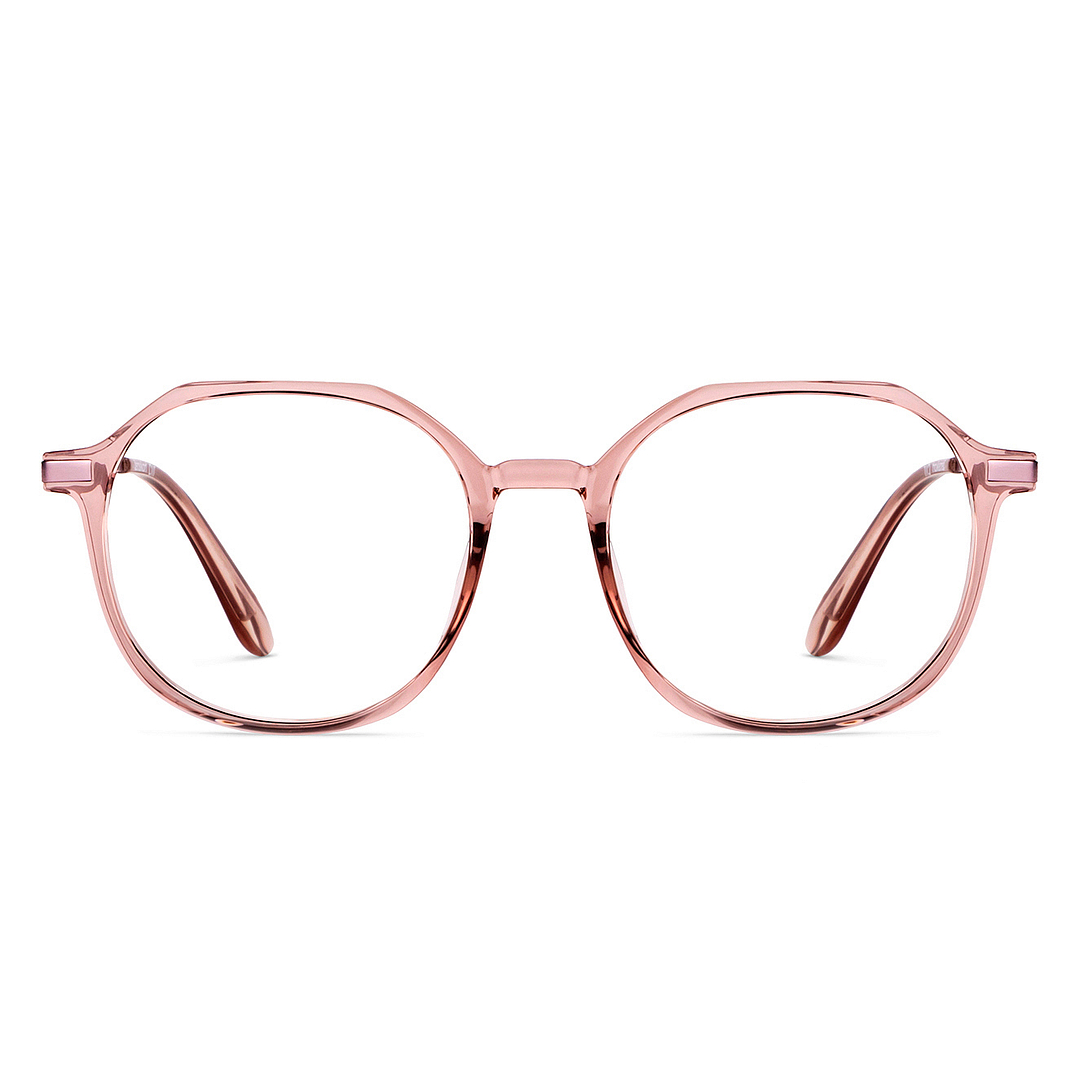 Lenskart Air Online Pink Transparent Full Rim Round left side