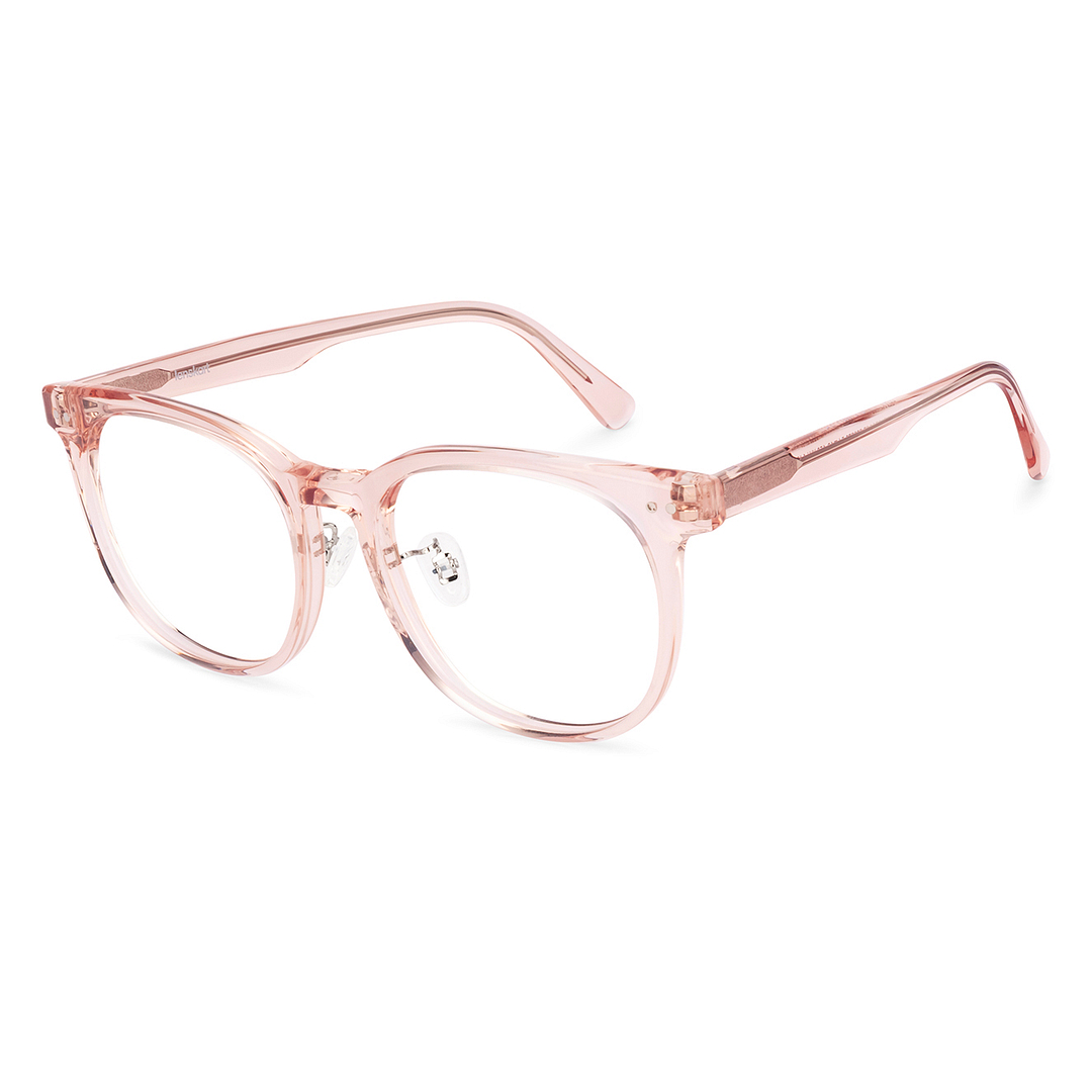 Lenskart Pink Transparent Full Rim Round right side