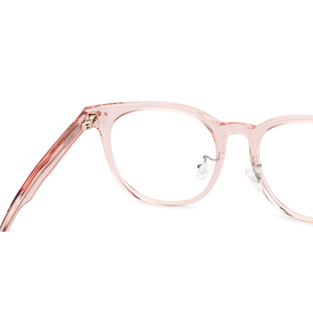 Lenskart Pink Transparent Full Rim Round right side