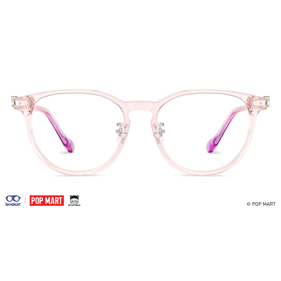 Lenskart Pink Transparent Full Rim Round right side