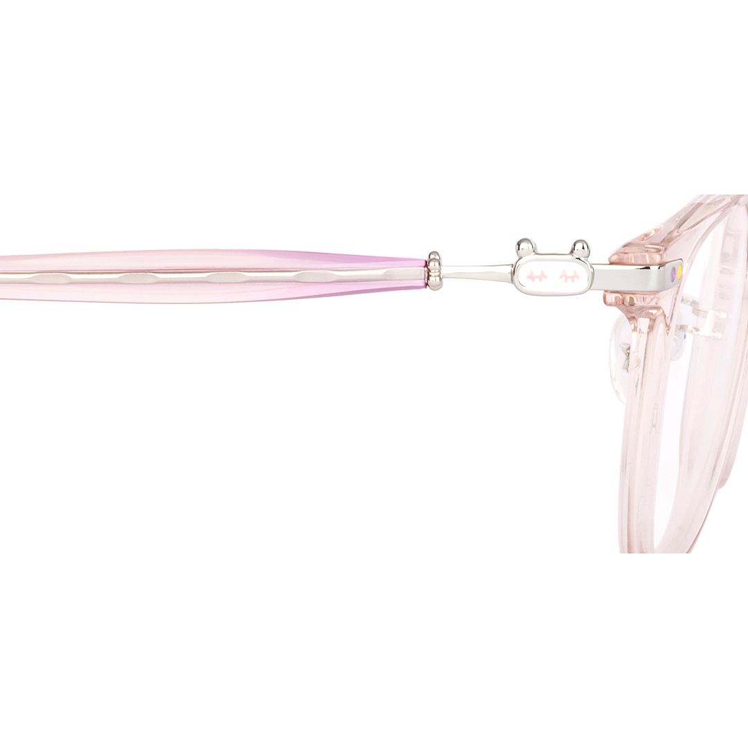 Lenskart Pink Transparent Full Rim Round right side