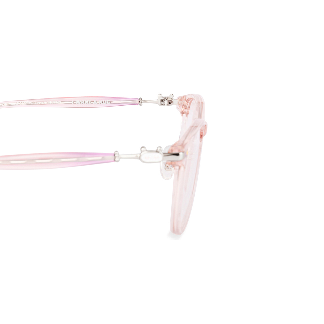 Lenskart Pink Transparent Full Rim Round right side