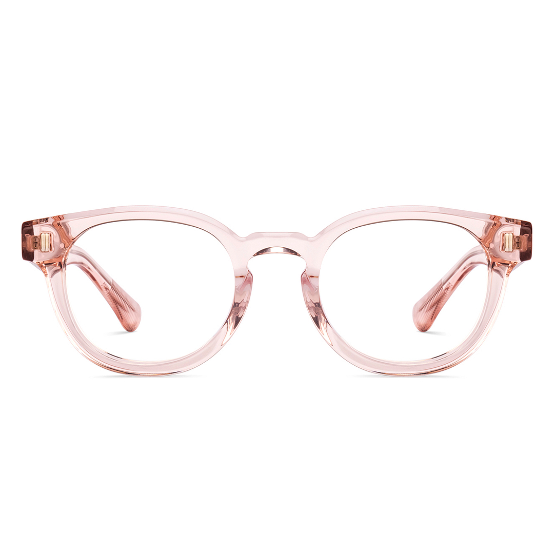 Lenskart Studio Online Pink Transparent Full Rim Round right side